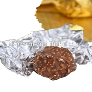 Customized chocolate wrap aluminum foil color printing embossing