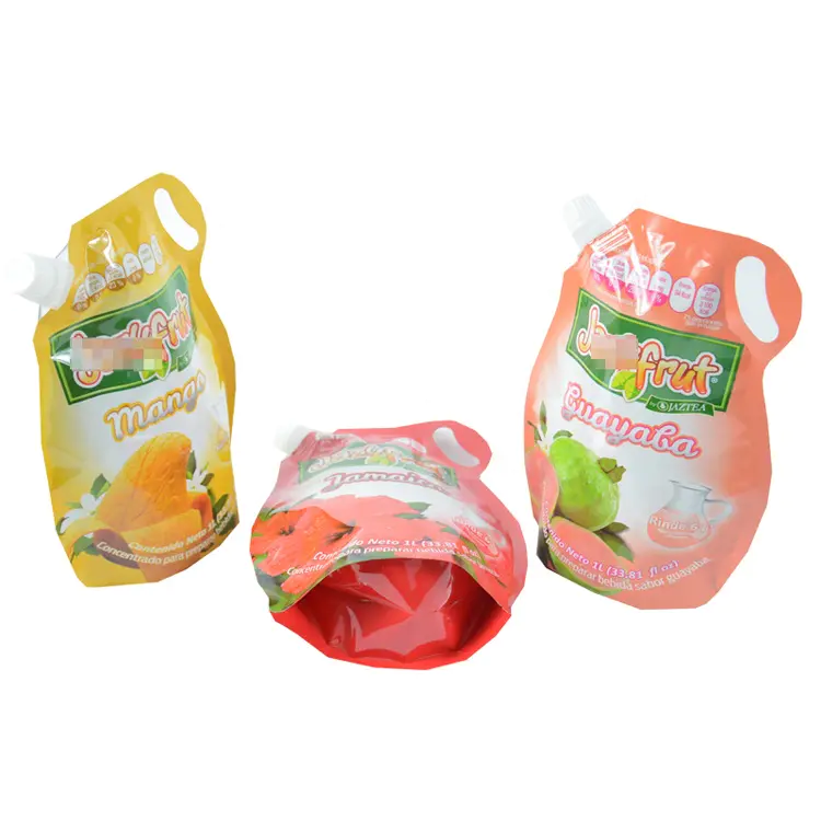 Plastic standup center spout pouch/food bag with screw