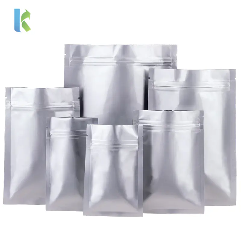 factory wholesale cheap aluminum foil flat bottom self sealing bag