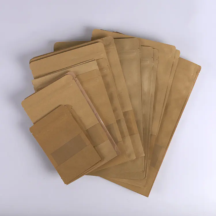 Cheap price ziplock kraft paper bag for coffee packing