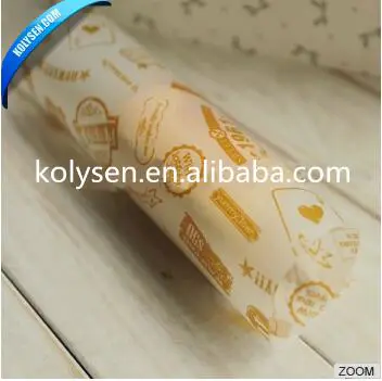 Custom printed waxpaper sandwich bag for food