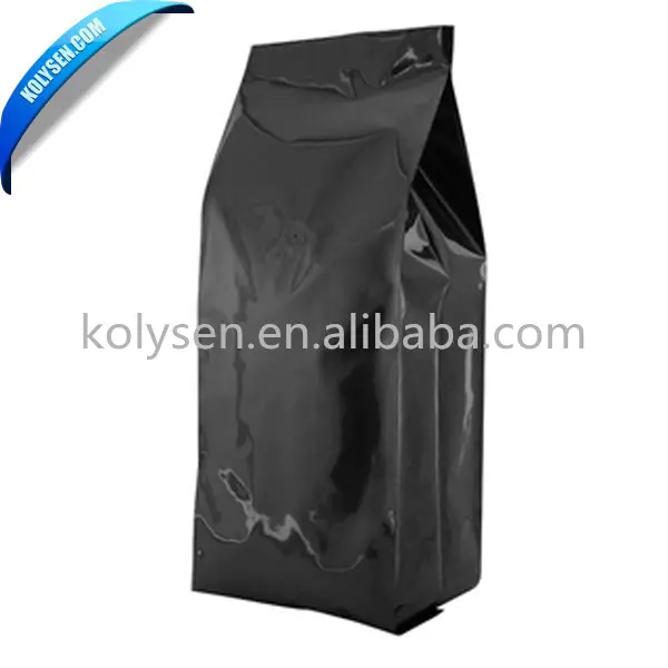 Custom Matt black Coffee bag with degassing valve empaque para cafe packaging for coffee