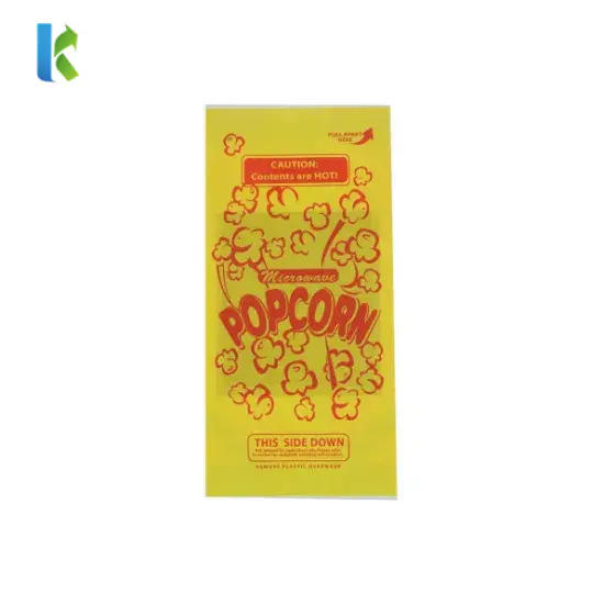 Bulk Large Logo Paper Microwave Custom Greaseproof Wholesale Sealable Printed New Design Craft Paper Popcorn Bag