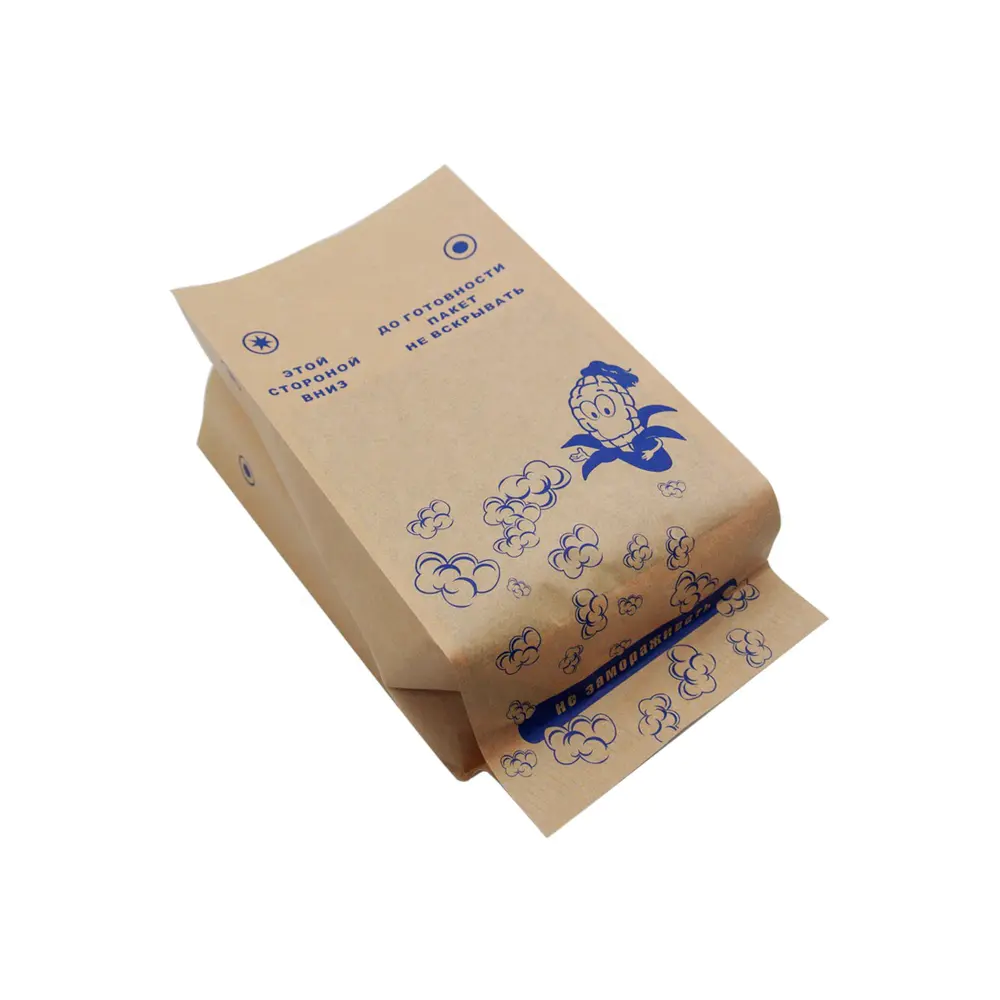 Bulk Custom Logo Printed Design Large Sealable Wholesale New Microwave Paper Bags For Popcorn