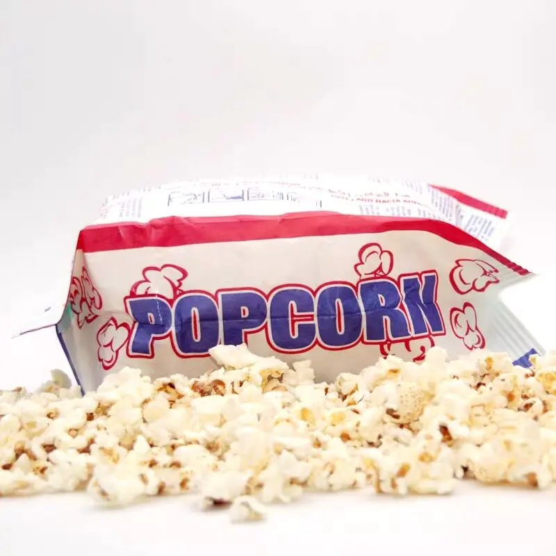 Hot Selling Oil Moisture Proof Greaseproof Paper Microwave Branded Popcorn Bags