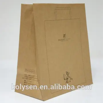 wholesale custom Printed brown kraft paper bag for food