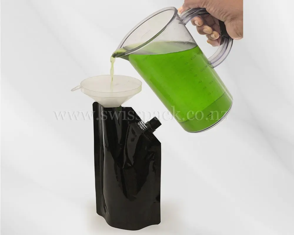 Custom irregular shape Juice doypack for jiuce with nozzle