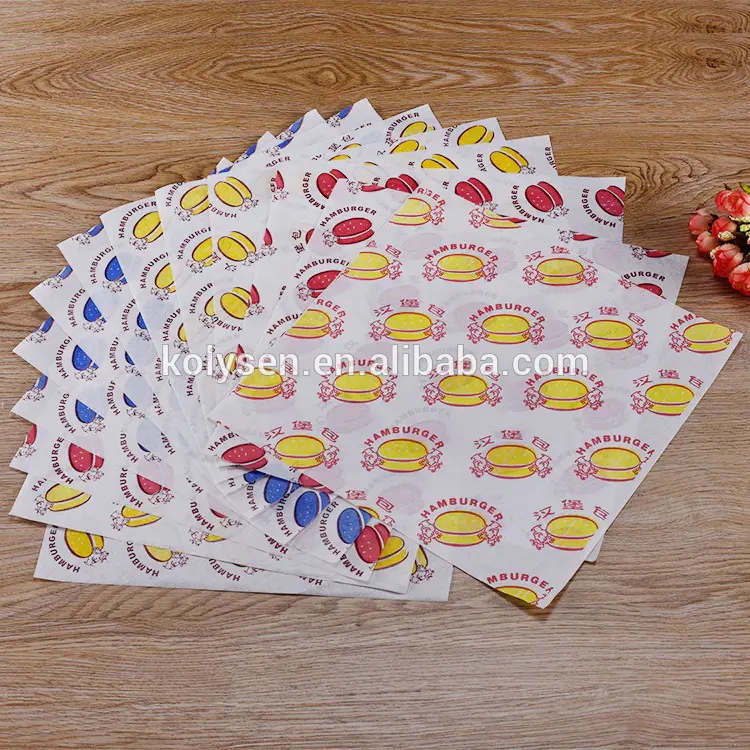 Printed one side laminated burritos and Taco wrapping paper