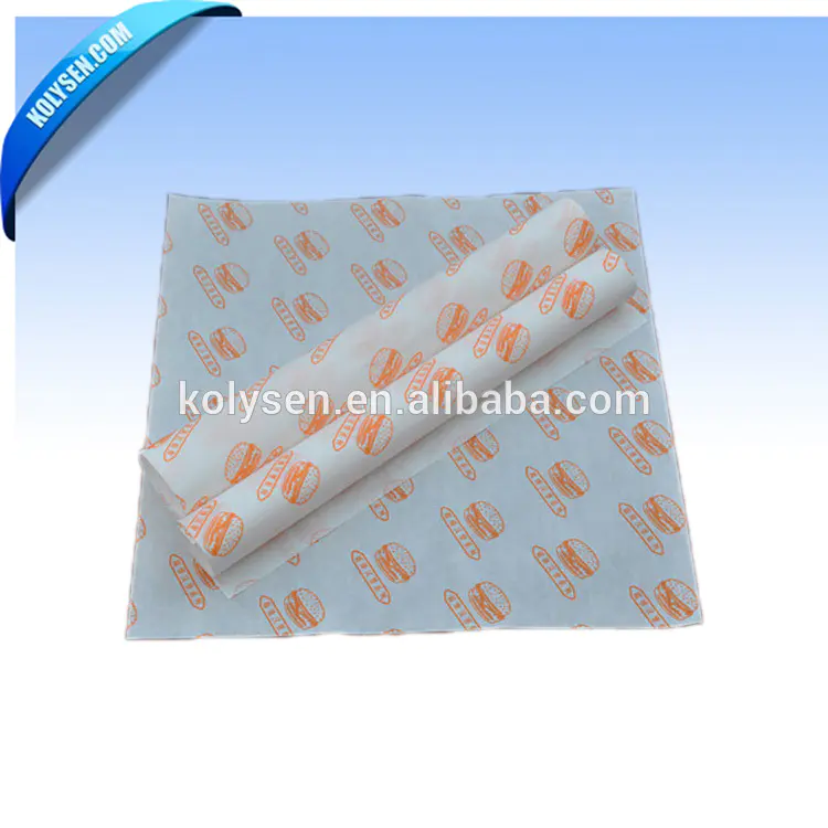 Custom logo printed non stick greaseproof paper for dim sum wrapping