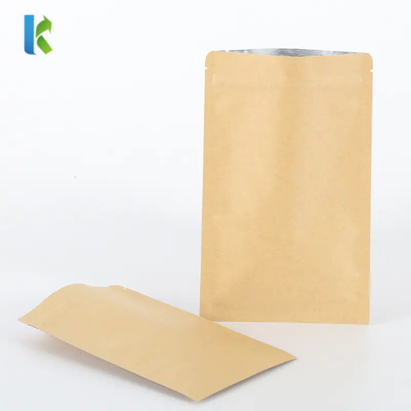 kolysen custom printed liner foil ziplock kraft paper bag for food packing