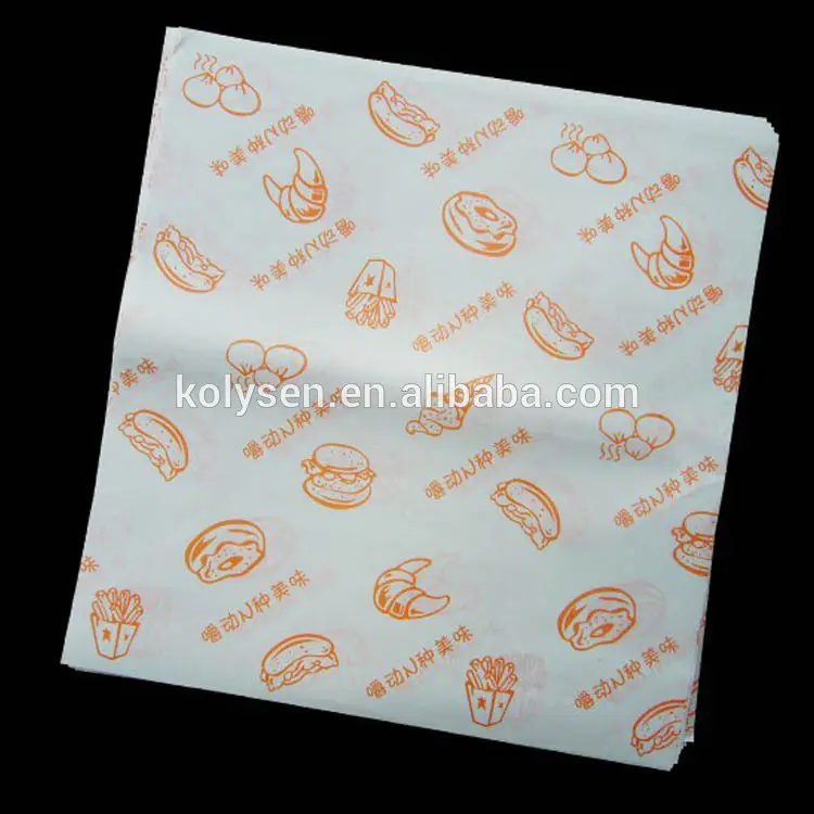 Fast Food Packaging paper sheets paper wraps