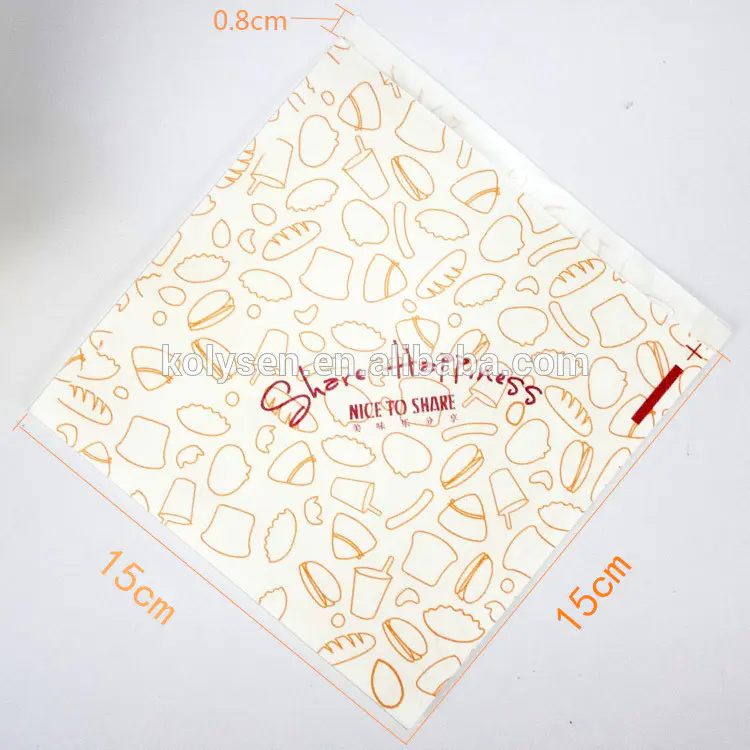 Customizedfood grade Grease proof paper mini bag for French fries wrapping Export from China