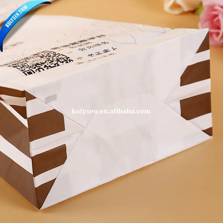 custom printed greaseproof paper for burger wrapping paper bag