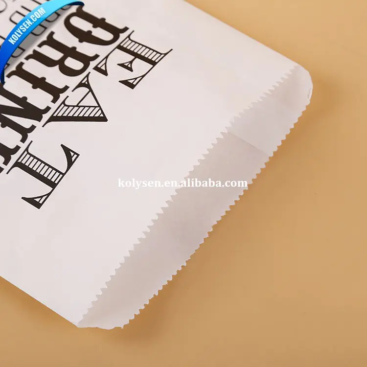 custom printed greaseproof paper for burger wrapping paper bag