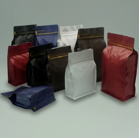 Flat Bottom Plastic Bag Pouch for Greet Tea Packing