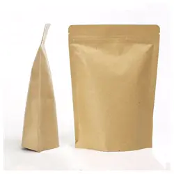 Hotsales Dry food packaging resealable stand up Aluminium Foil kraft paper bag