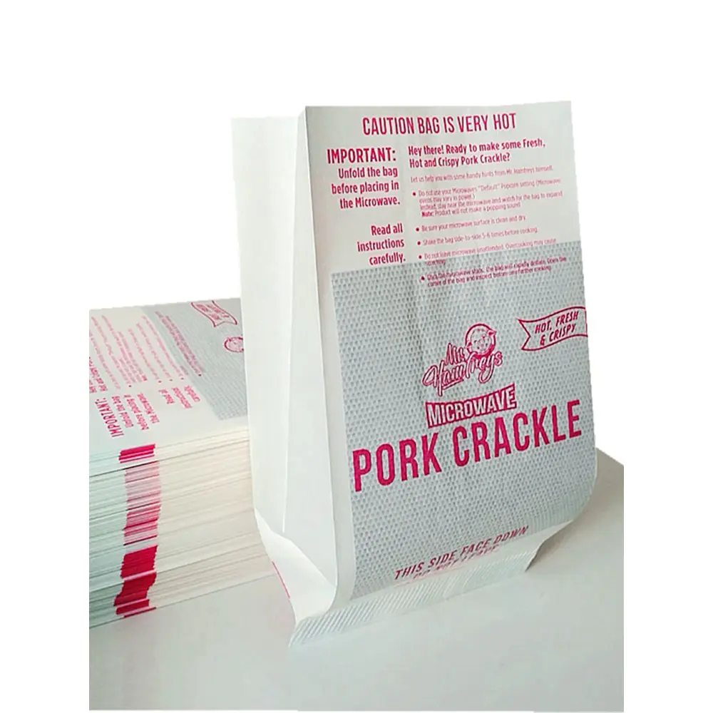 Sealable Large Microondas New Para Factory Corn Bulk Logo Greaseproof Sealable Bolso Wholesale Craft Popcorn Packaging