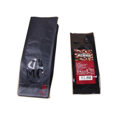 Customized food grade high quality matt black coffee bag matt white coffee bag standing up coffee bag