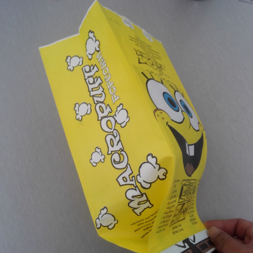 Sealable Bulk Wholesale Paper Greaseproof Microwave Custom Large Logo Printed New Design Craft Paper Popcorn Bag