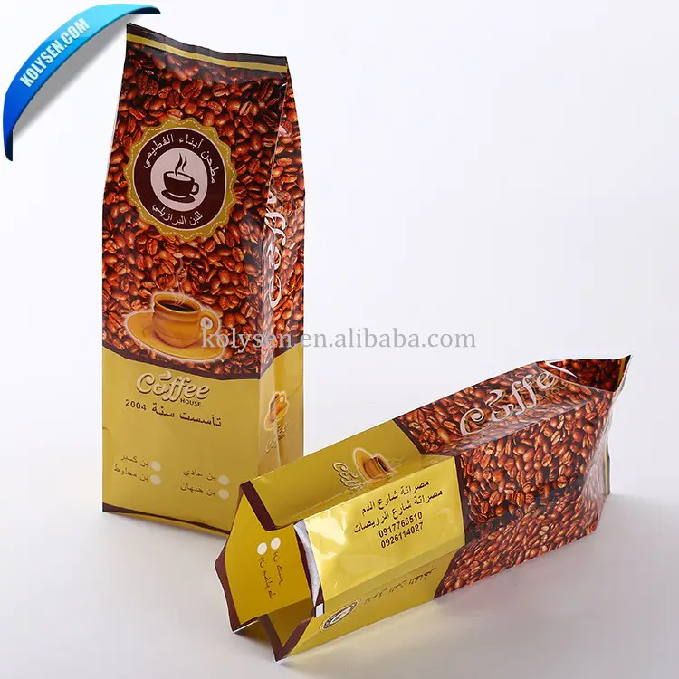 Custom printed coffee packing bag with ziplock