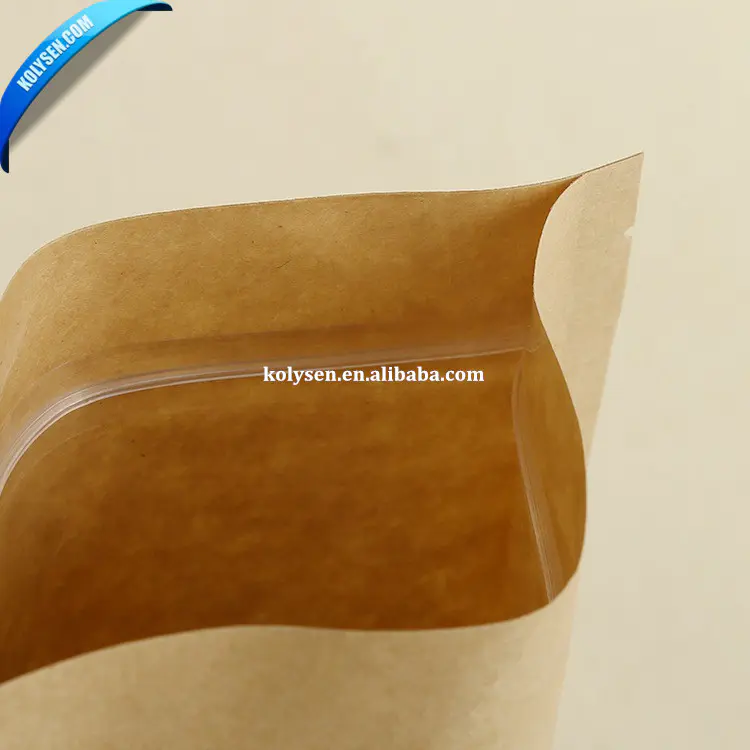 food packaging stand up zipper pouch with window in china