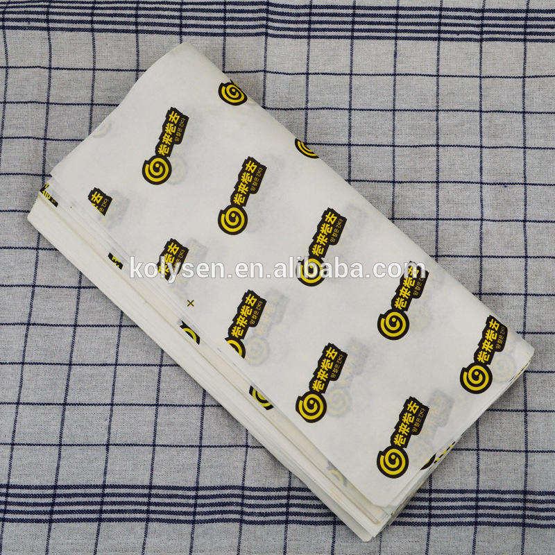 Branded food grade grease proof paper sheet 300x300mm