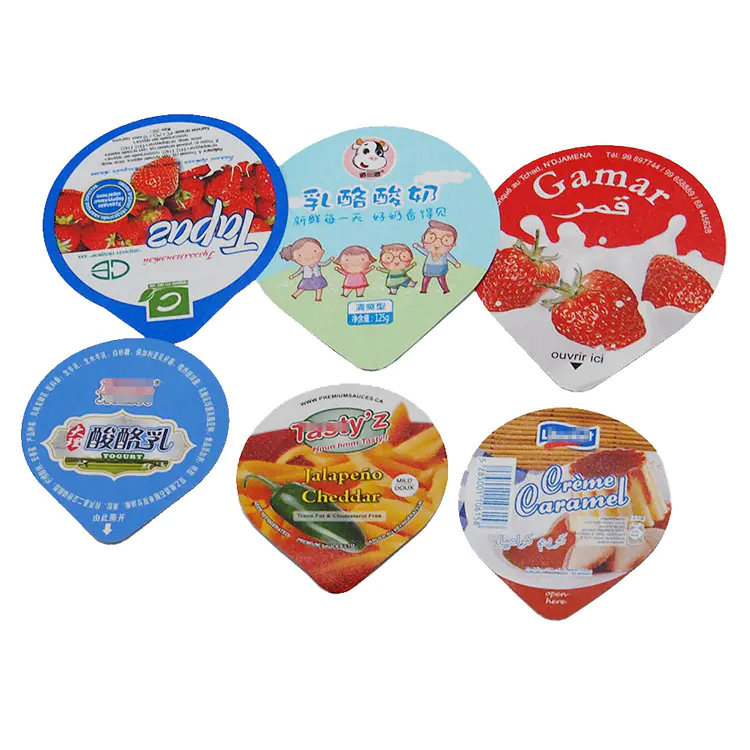 PET embossed metalized lidding film for jelly packaging