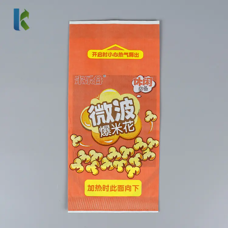 Para Large Microondas New Sealable Bolso Logo Corn Bulk Wholesale Craft Paper Popcorn Bag