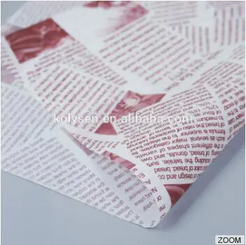 Custom printed waxpaper sandwich bag for food