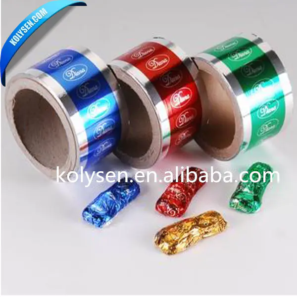 colored and printed aluminum foil laminated paper for chocolate packing