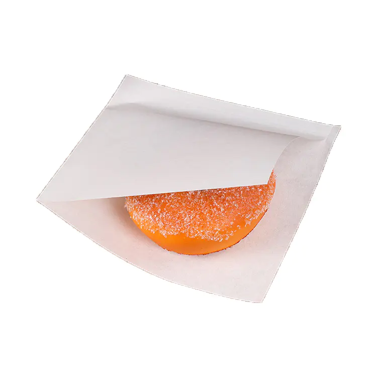 Blank white oil Fried triangle puff food packaging kraft paper bag