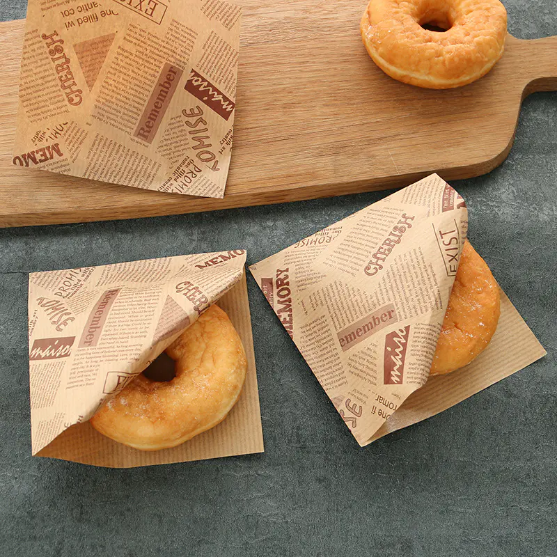 Kraft paper pockets for burger/fried food packaging