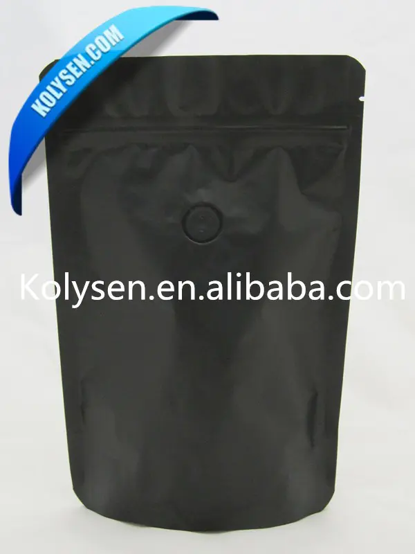 Aluminum foil matte black coffee/coffee bean doypack