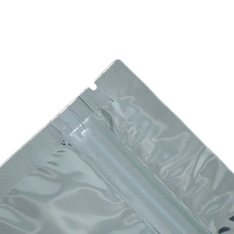 stand up zipper pouch with one side transparent for rice
