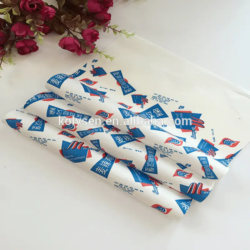 Factory Directly Hamburger Packaging Grease Proof Paper Sheet