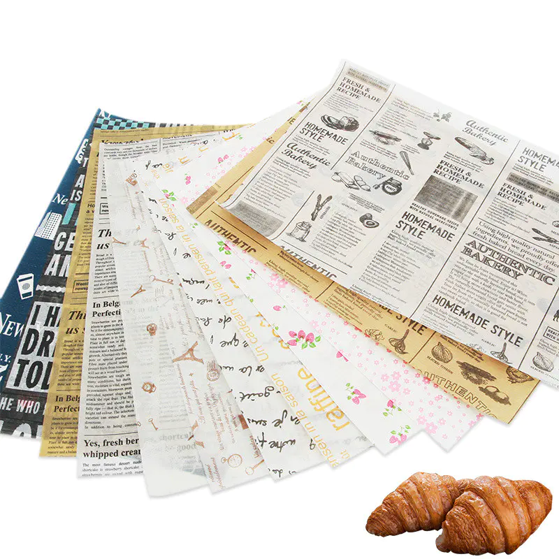 hot sale food grade paper wax food wrapping paper waxed fast food paper