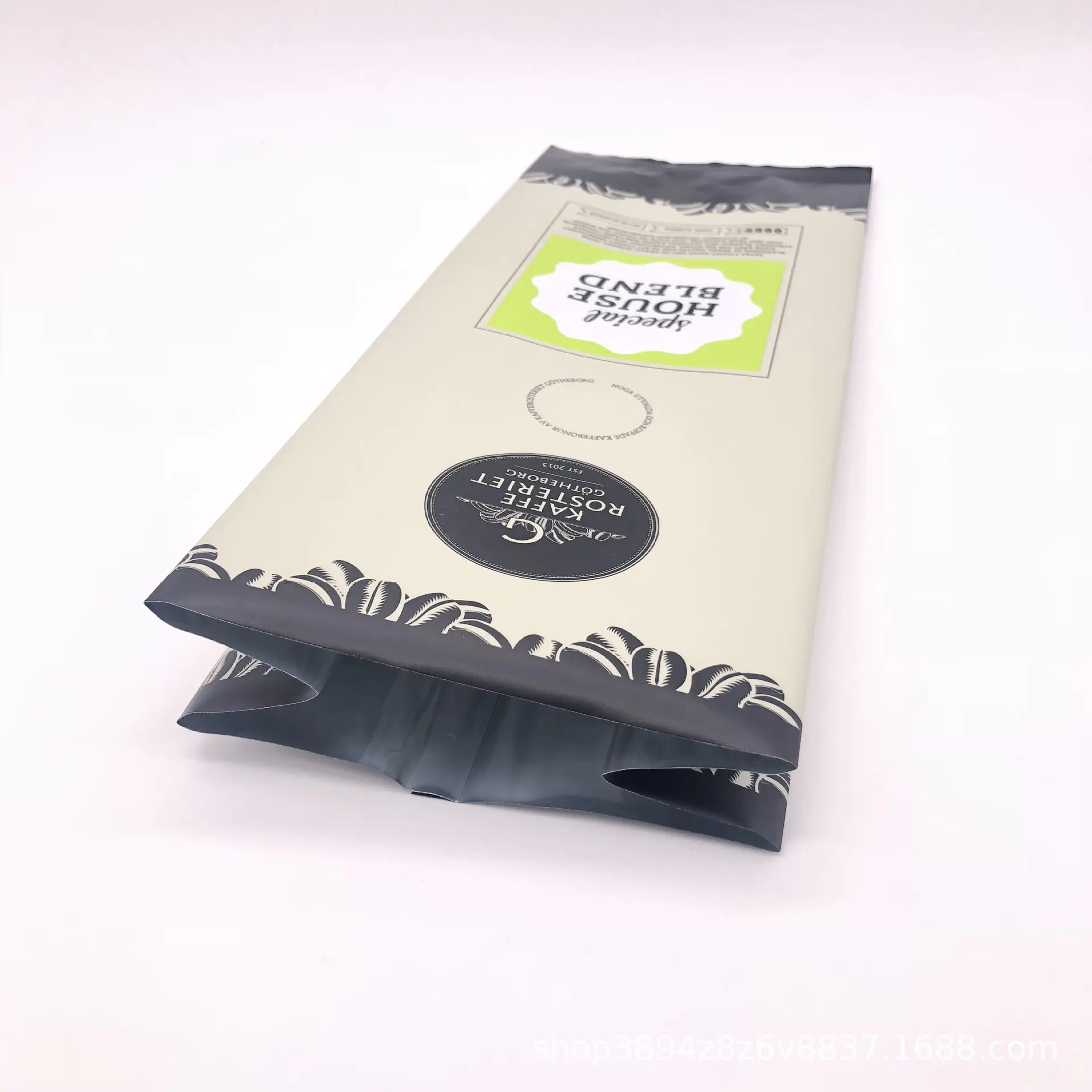 Custom resealable aluminium foil bag for coffee packaging