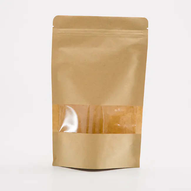 kraft paper bag tea bag with ziplock
