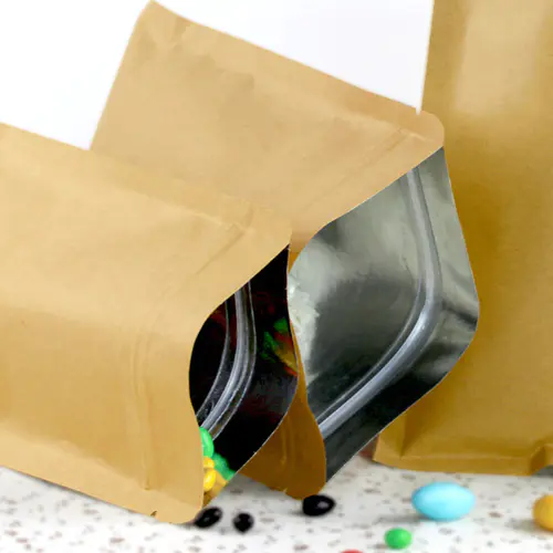 Kolysen stand up kraft paper bag with aluminum foil inside for dry food