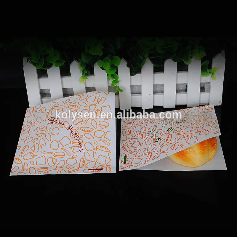 Moisture and grease resistant hamburger paper open bag