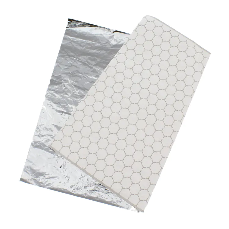 Food Grade Burger Aluminum Foil Paper Sheets Sandwich Foil Wrapping Paper with Honeycomb