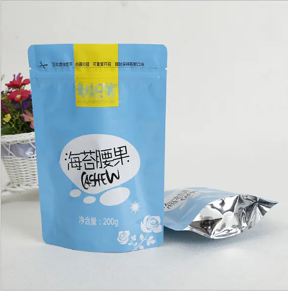 Custom printed cocoa, berry powder packing pouch