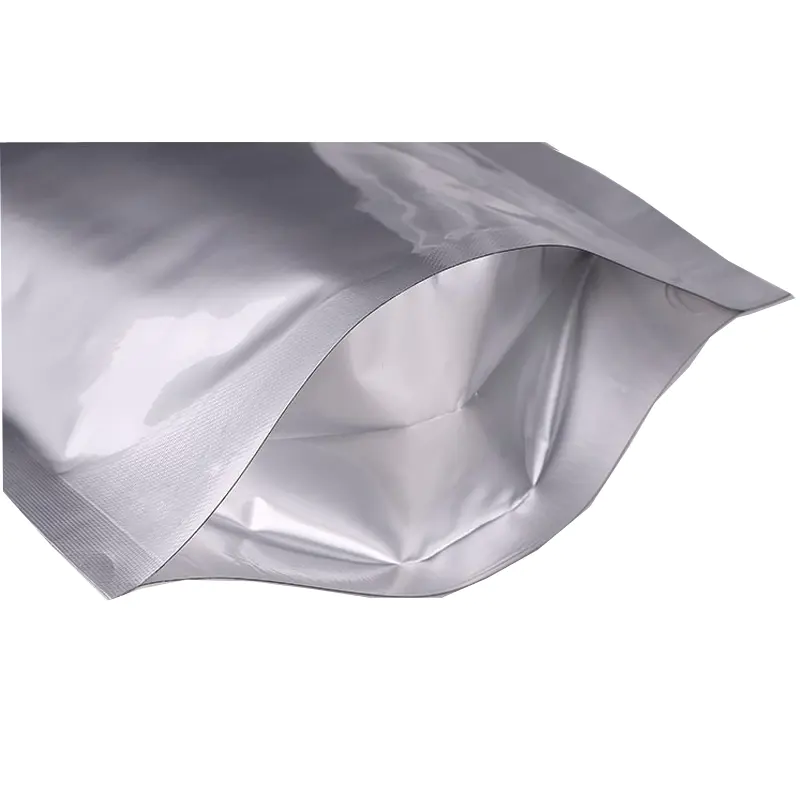 Factory Price zip lock heat sealed aluminum foil bag with tear notch