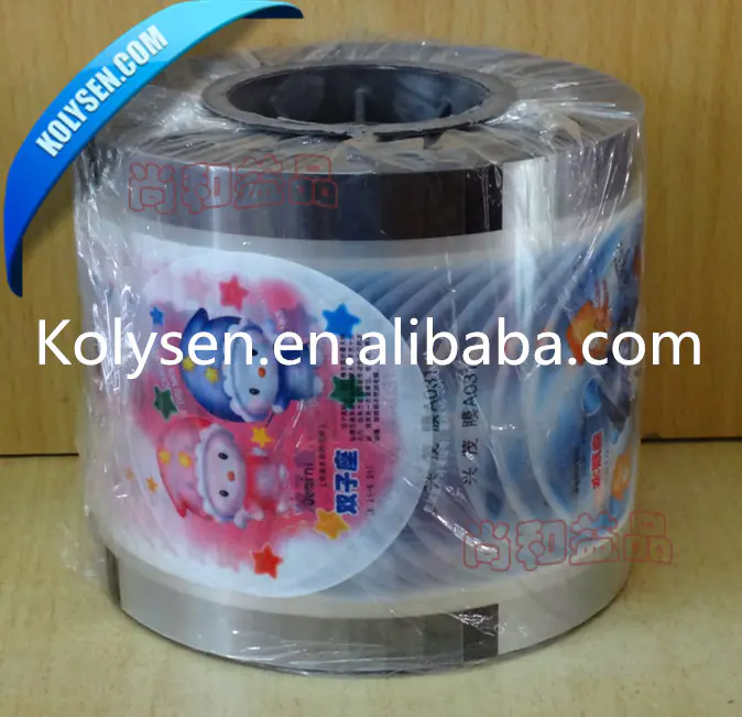 plastic PP/PET/PS/PET cup container sealing /lidding film rolls