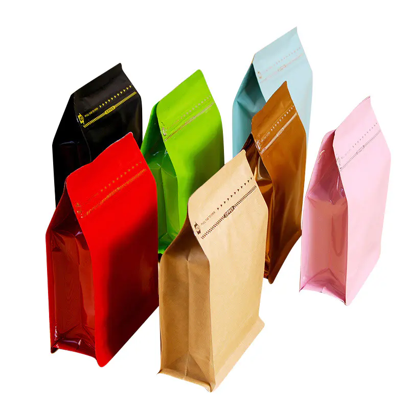 Custom printing Resealable Flat BottomCoffee Bag With Valvemade in china