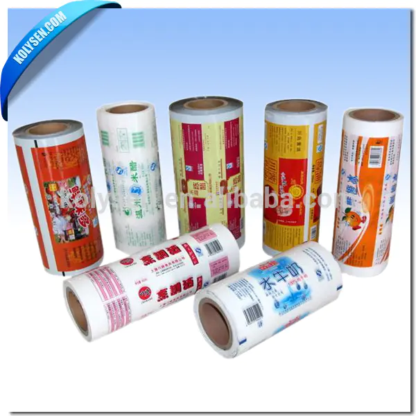 Custom roll packaging film for auto making tissue bags