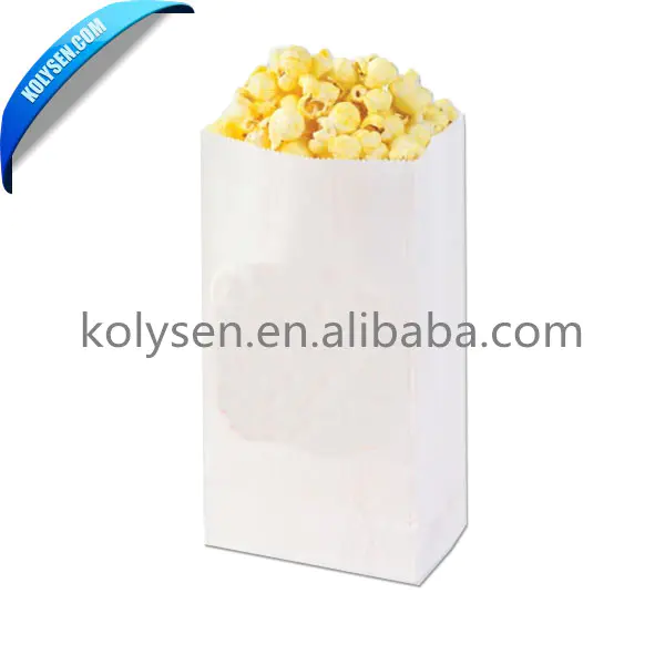 white color no printed microwave Popcorn Bags popcorn making