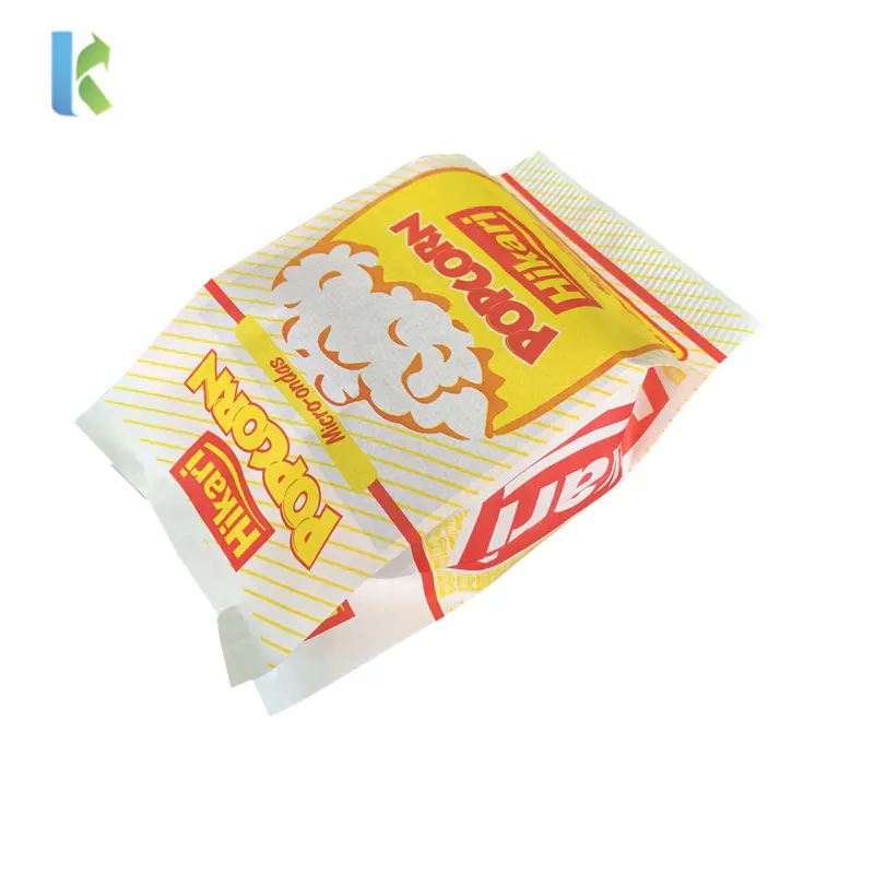 Corn Microondas Factory Sealable Large New Para Bulk Logo Greaseproof Sealable Bolso Wholesale Craft Popcorn Packaging