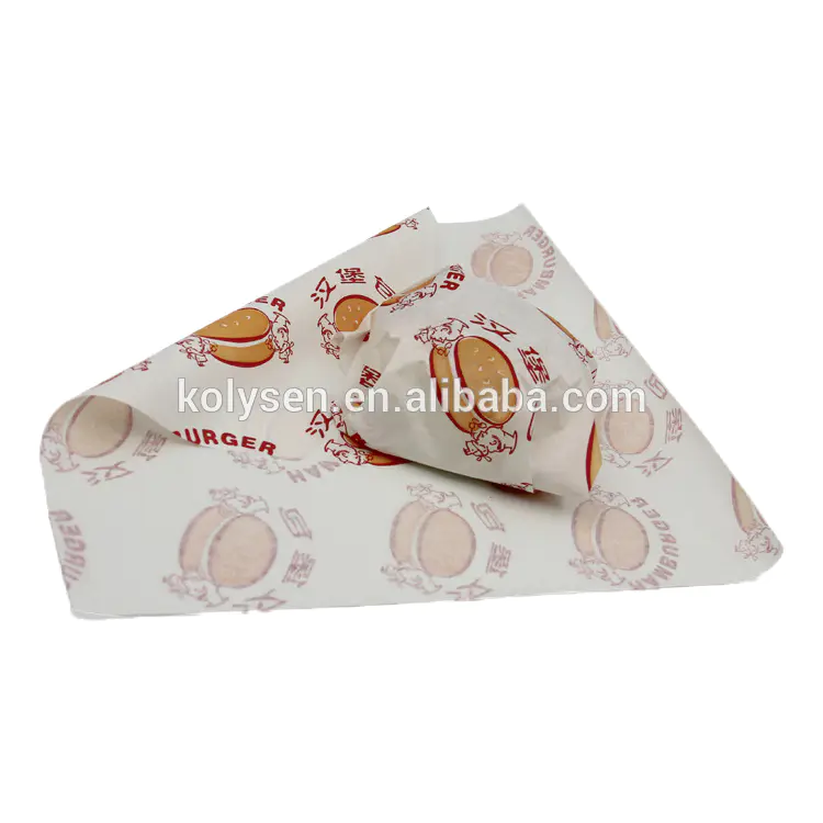 greaseproof paper sheet wax paper for packaging sandwich and hamburger