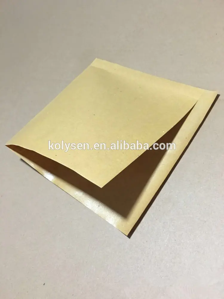 KOLYSENCustom printed food grade greaseproof Brown PE coated paper pocket for food wrapping Wholesale
